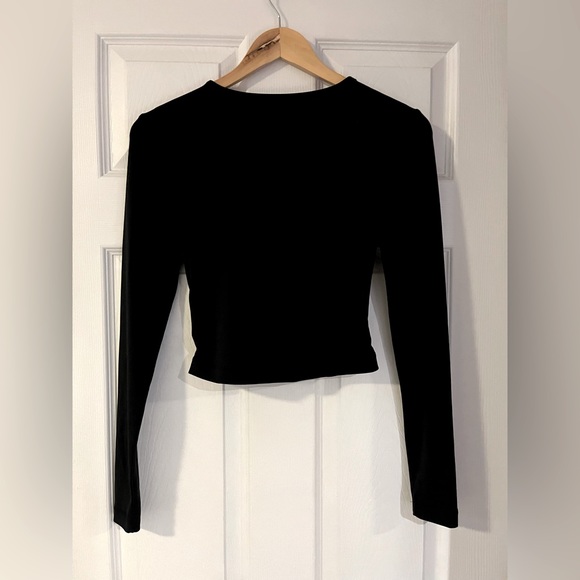 Dynamite Black Long Sleeve Shirred Top - Picture 2 of 2